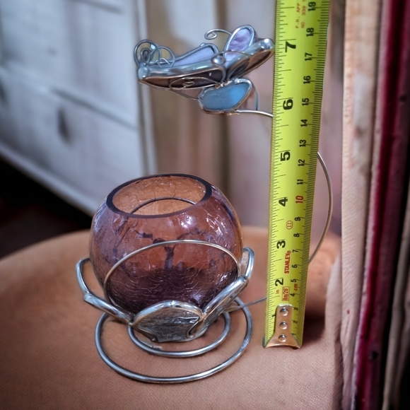 Stained Glass Butterfly Candle Holder - Picture 7 of 9